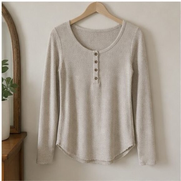 None Tops - Charcoal Tunic Blouse